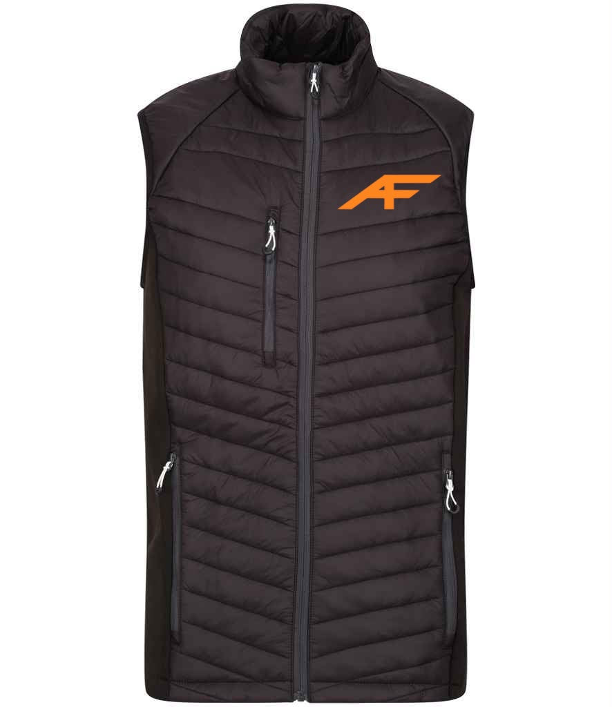 Adult Padded Gilet, Black and Seal Grey | AF (depiction)