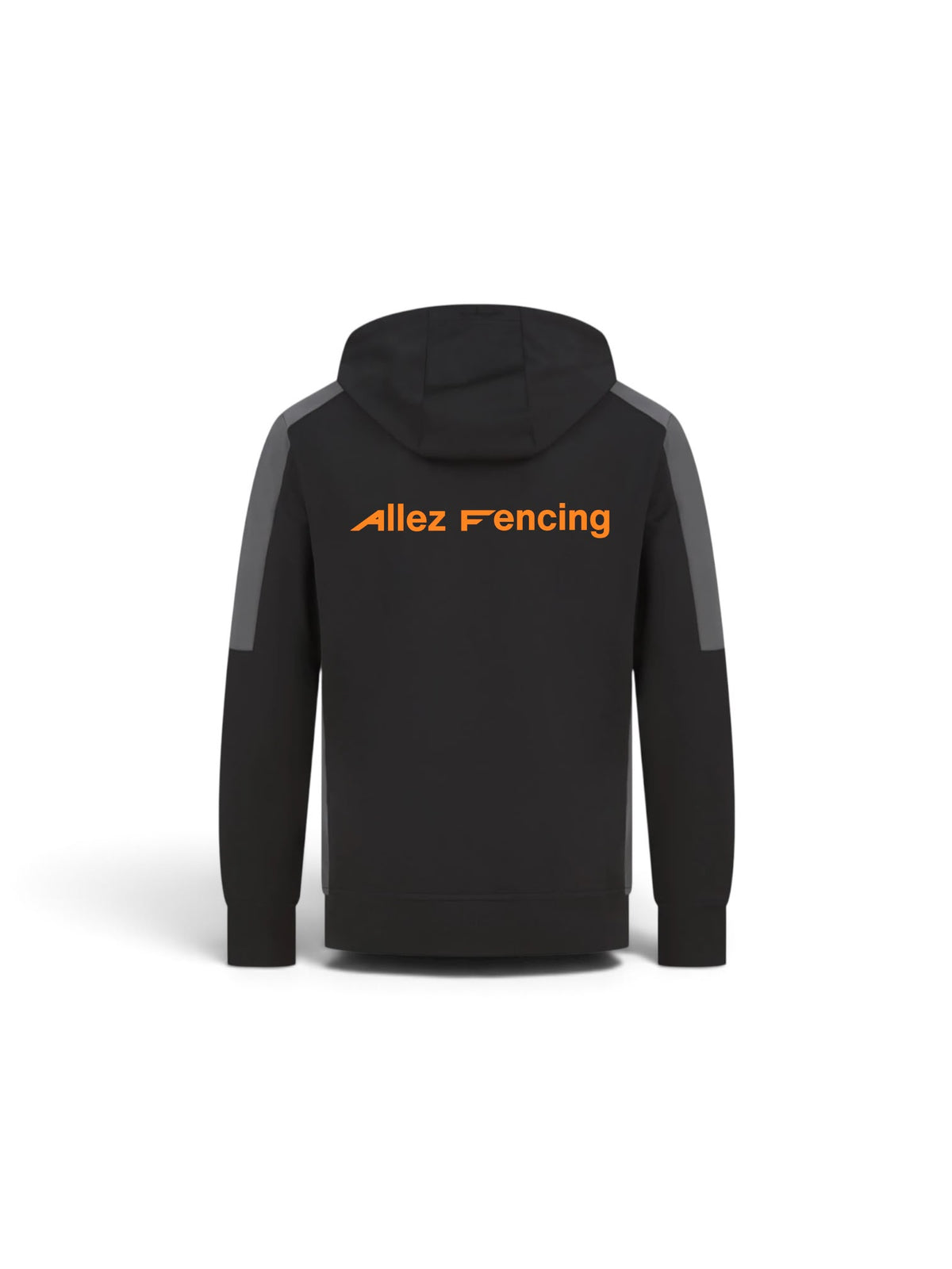 Adult Team Hoodie, Black and Grey | AF (rear)